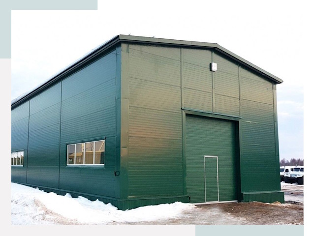 Двускатные ангары в Дальнереченске