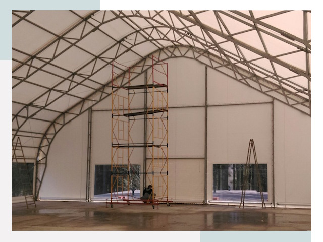 Шатровые ангары в Дальнереченске